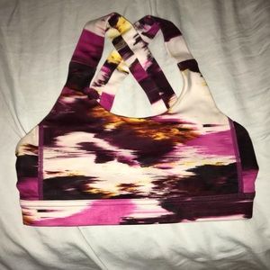 Lululemon patterned sports bra.